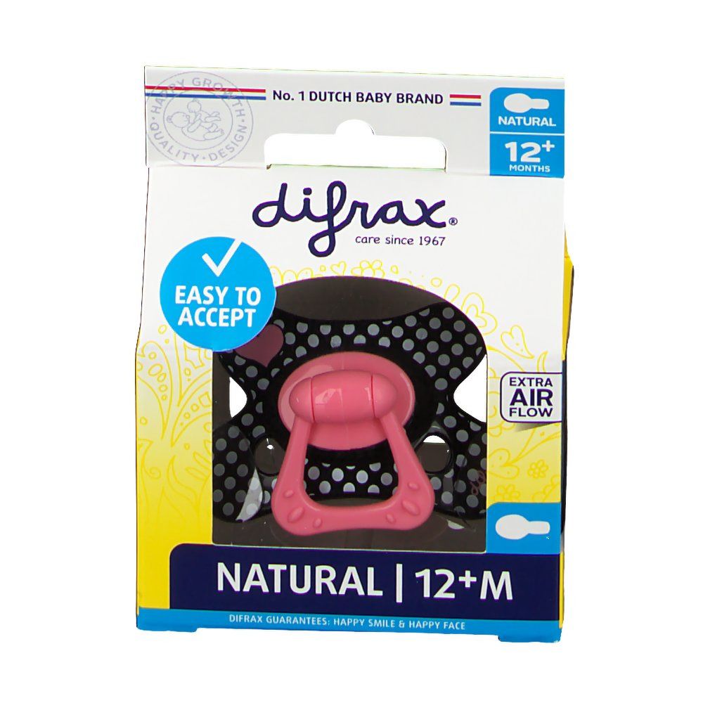 Difrax Pacifier Natural Girl +12M