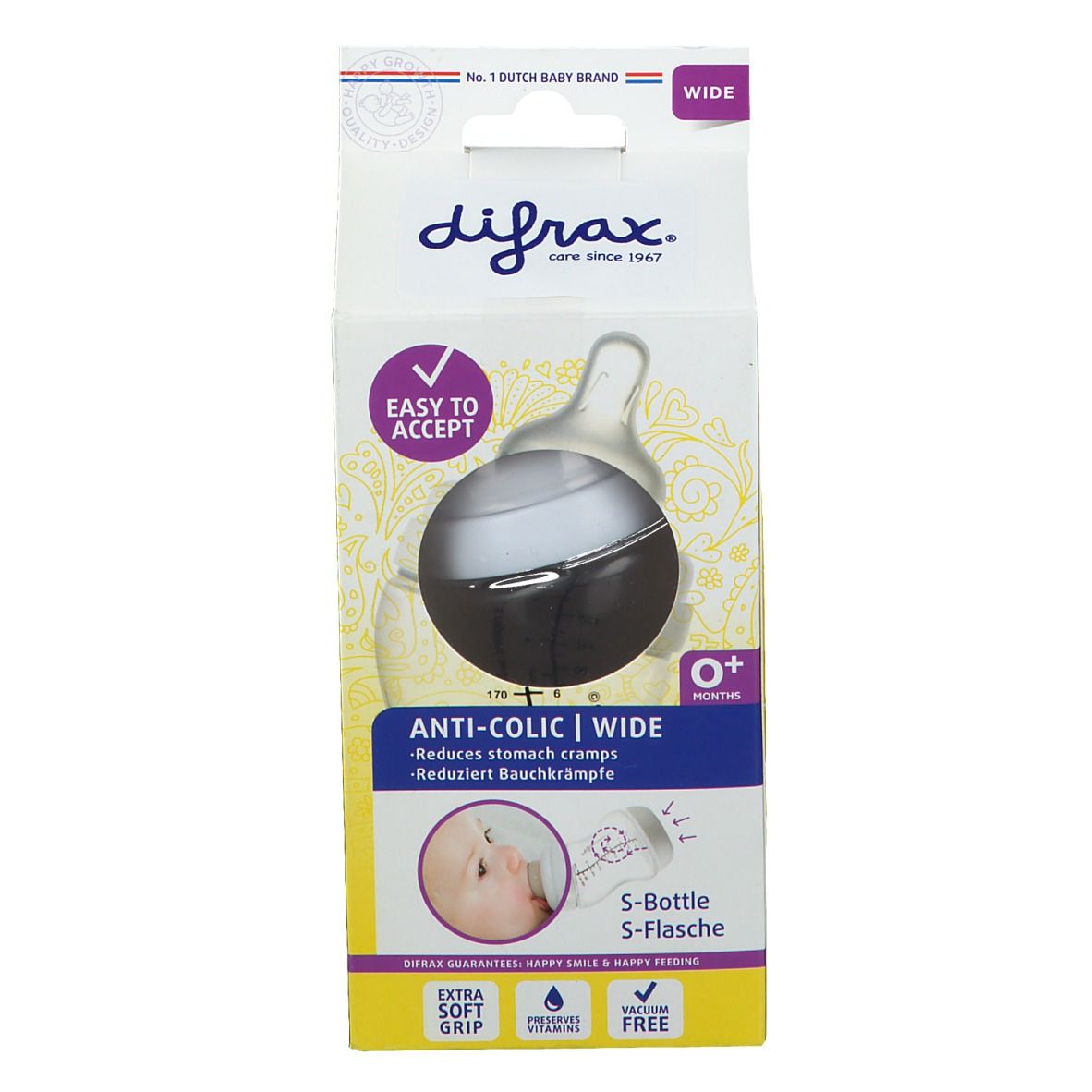 Difrax Baby Bottle S Wide