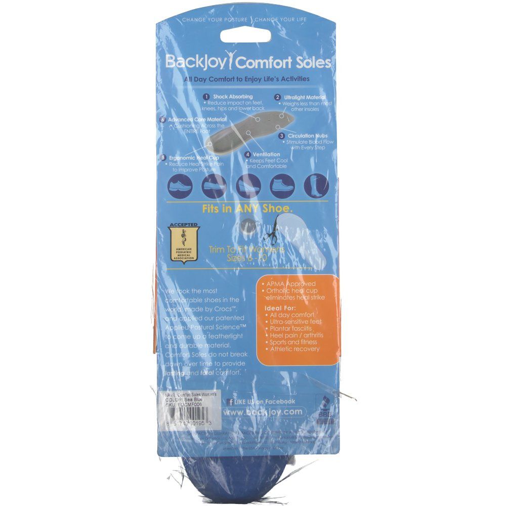 Backjoy Comfort Soles Woman Blue