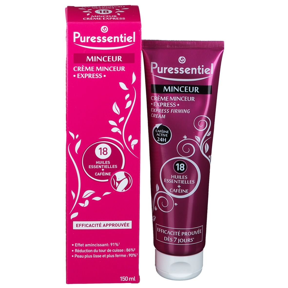 Confezione del prodotto con tubo e scatola. Entrambi mostrano il nome del prodotto e gli ingredienti. Scatola: 150 ml.