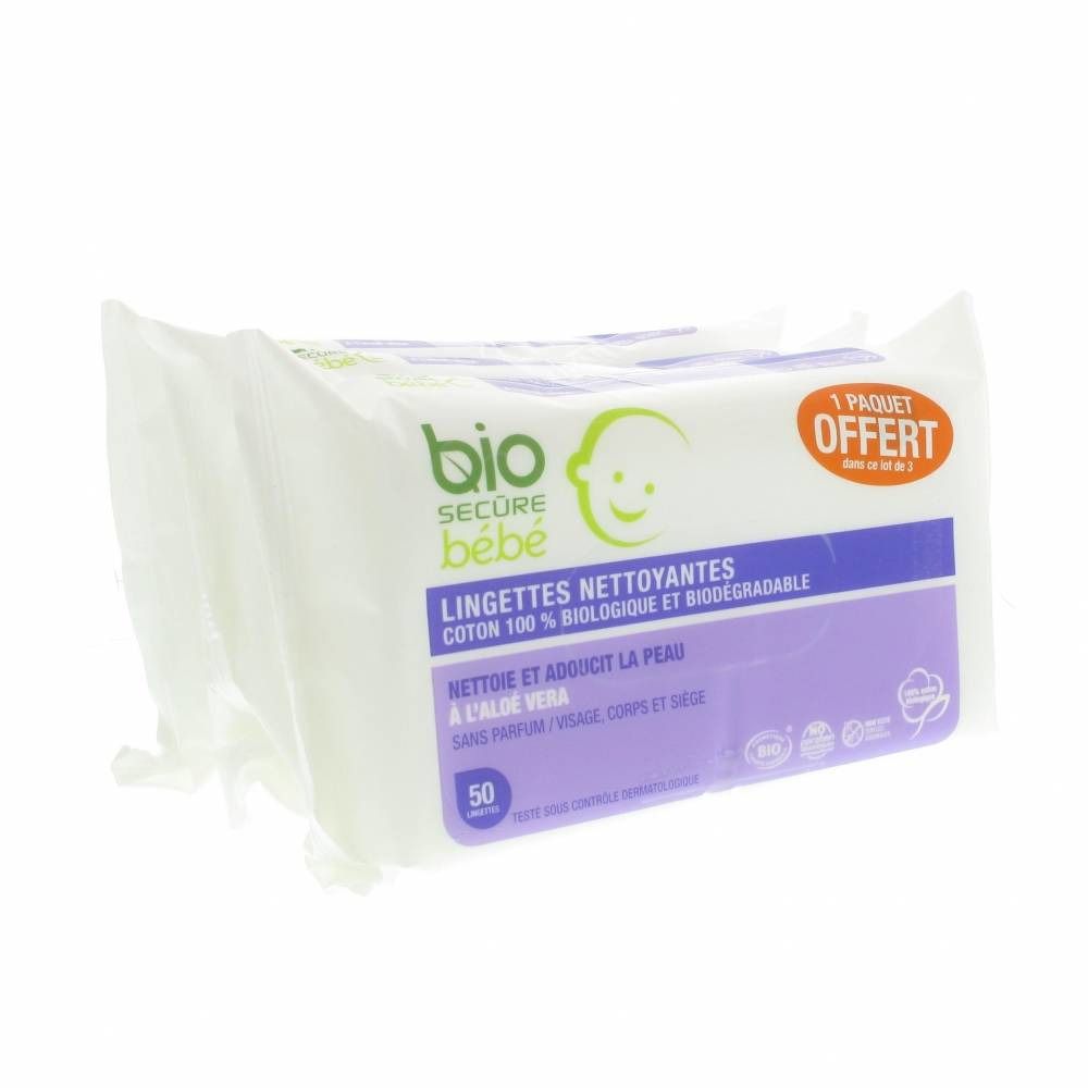 Bio Secure Baby Wipes 2+1 For FREE