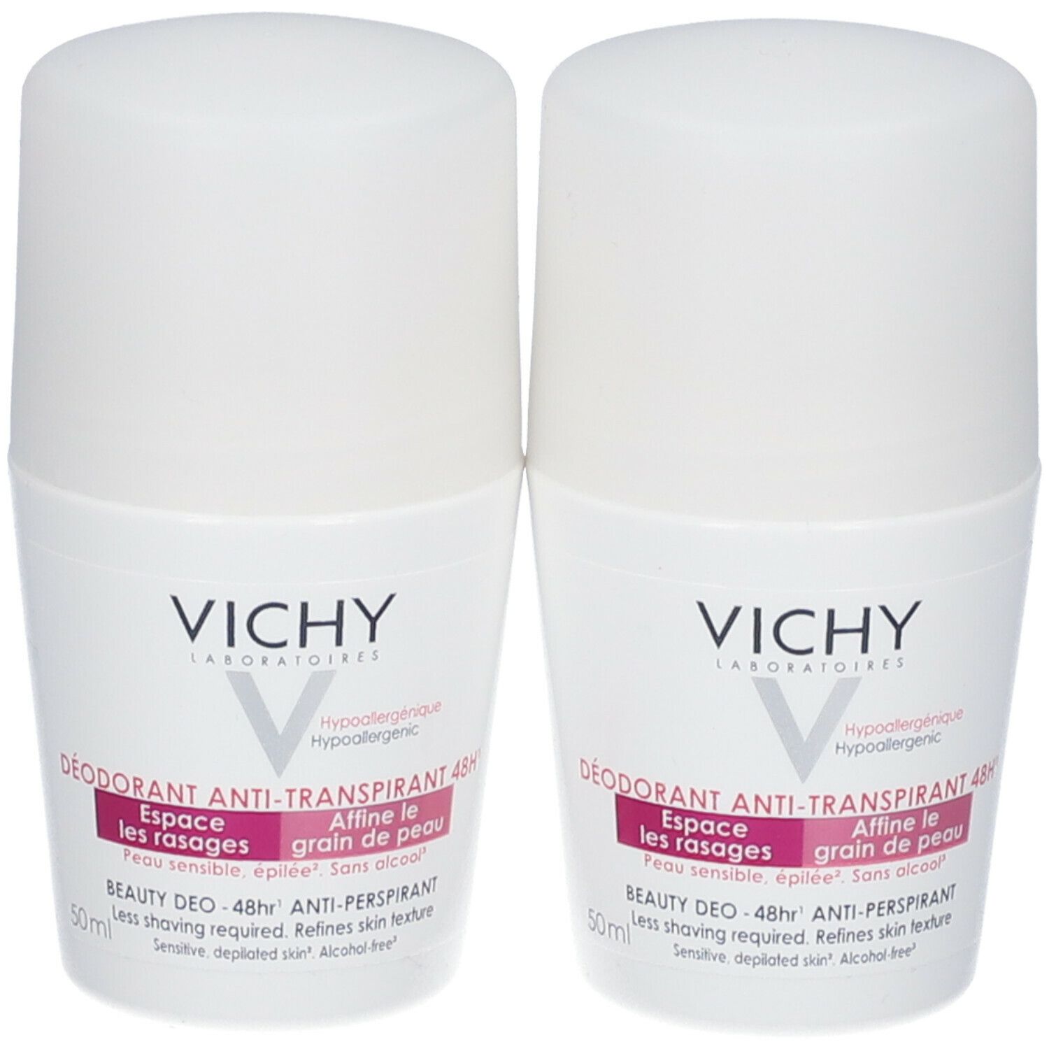 Vichy Deo Roll Anti-Crescita Di Capelli 48u Promo Duo