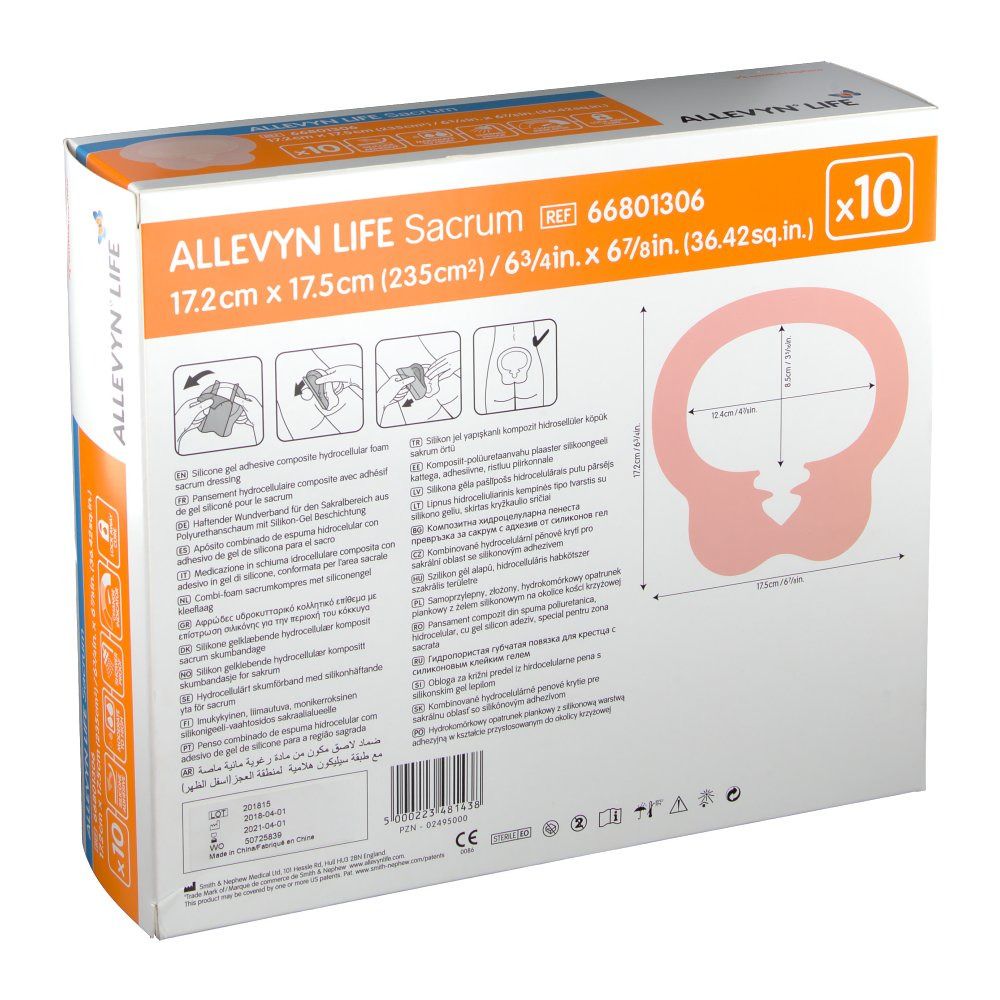 Allevyn Life Sacrum 17,2 cm 17,5 cm