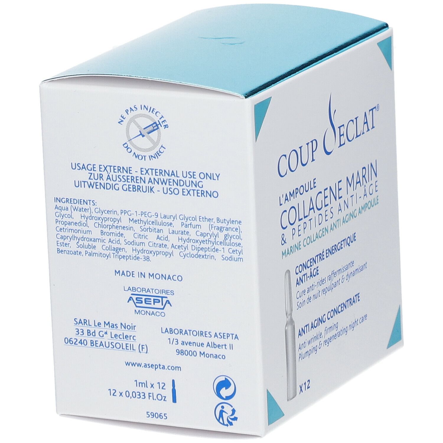 Coup D'Eclat® Concentrato Energetico Anti-Età Fiale al Collagene Marino