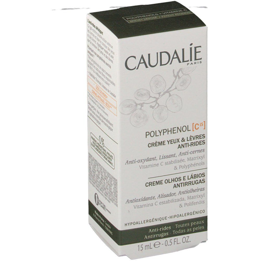 Caudalie Polyphenol C15 Crema Occhi & Labbra Anti-Rughe
