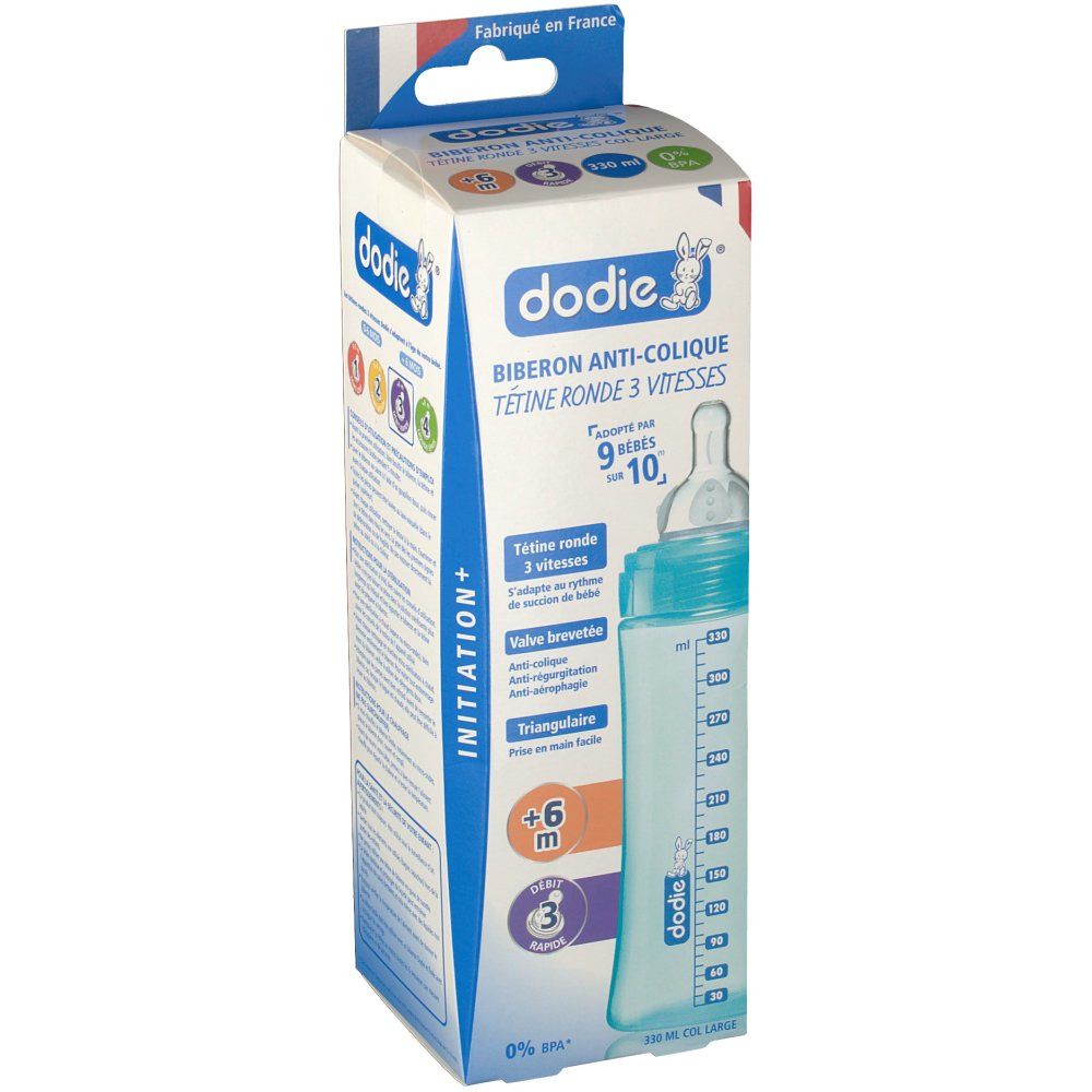 Dodie Feeding Bottle Evolution+ Lagoon Pacifier 3 Hole