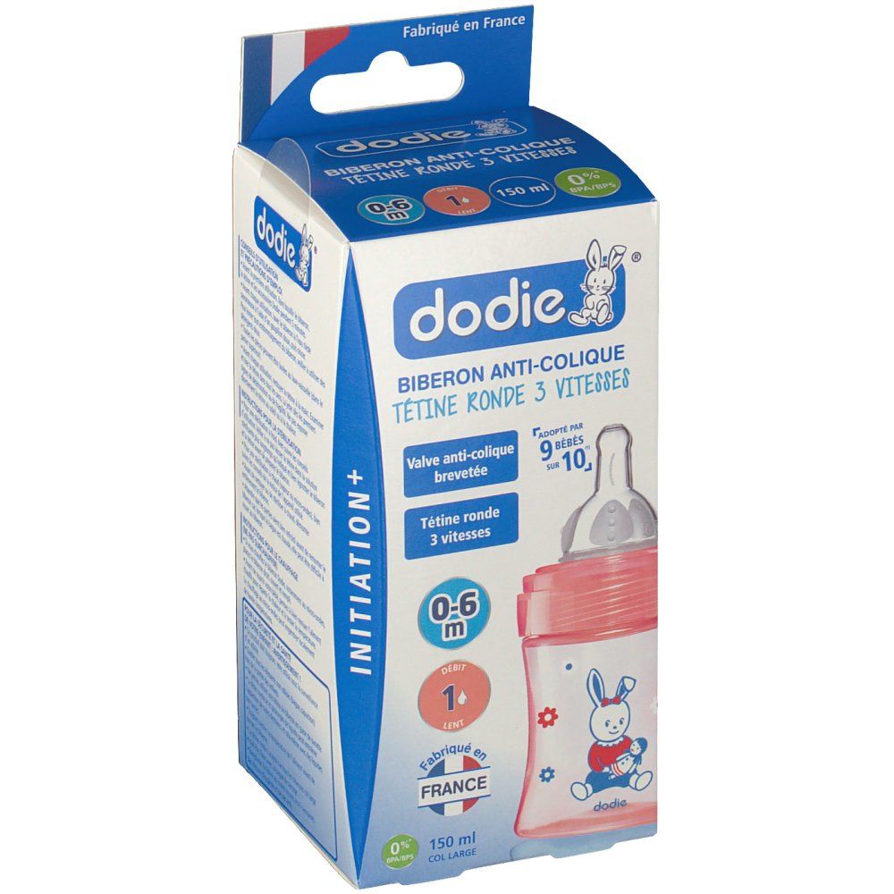 Dodie Feeding Bottle Initation+ Pink Pacifier 1 Hole