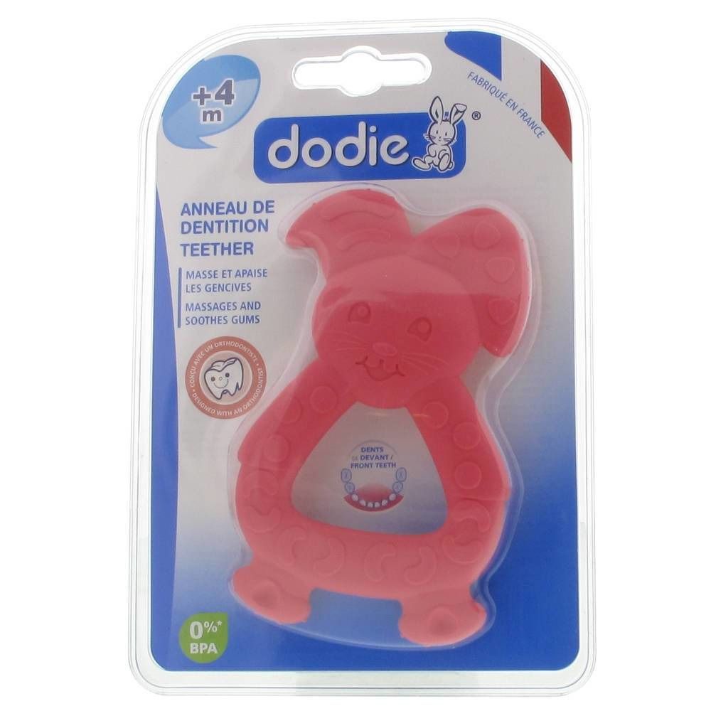 Dodie Teether Rabbit Pink