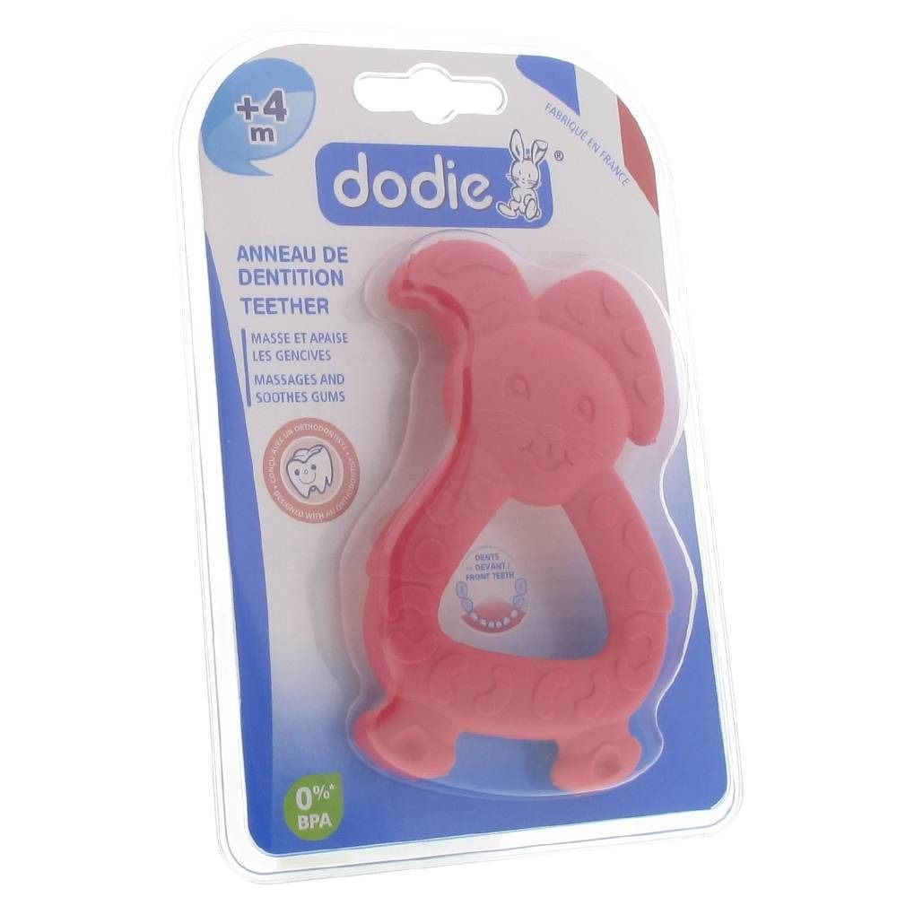 Dodie Teether Rabbit Pink