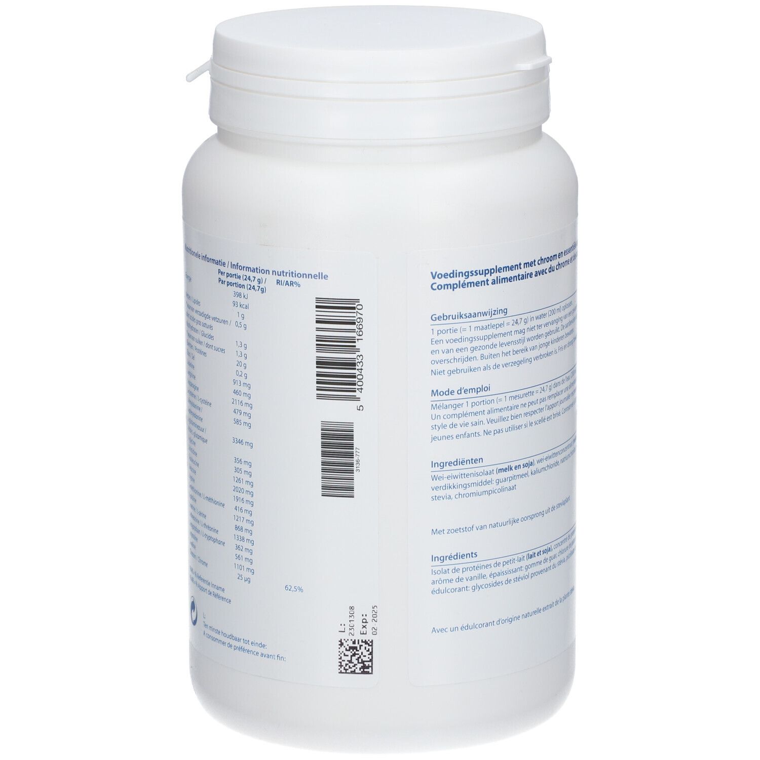 Donna con occhi chiusi. Scritta: Science you can feel. #1 Scelta dei medici e farmacisti. Logo Metagenics.