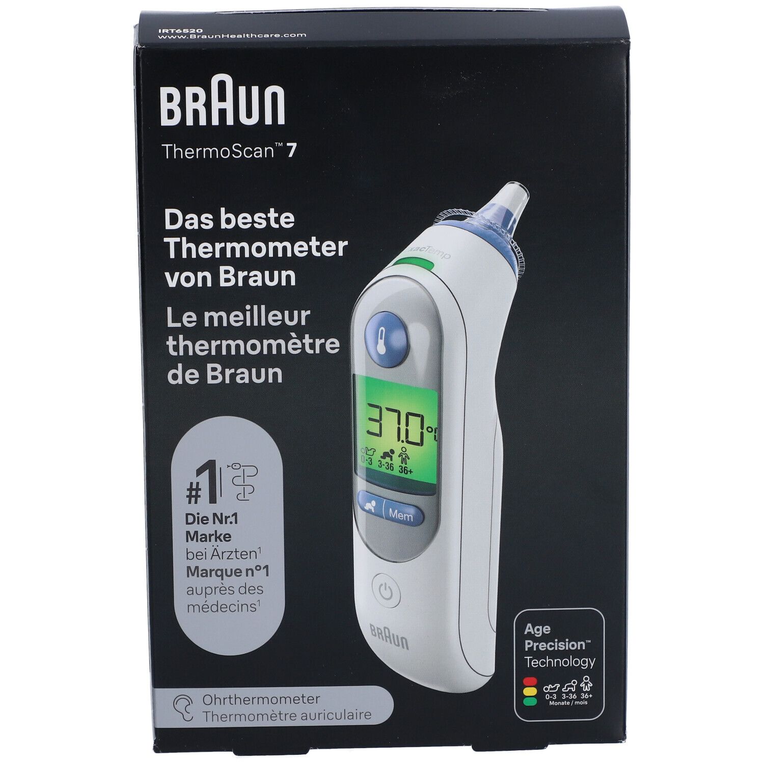 Braun Thermoscan 7 IRT6520 Termometro Auricolare 1 pz