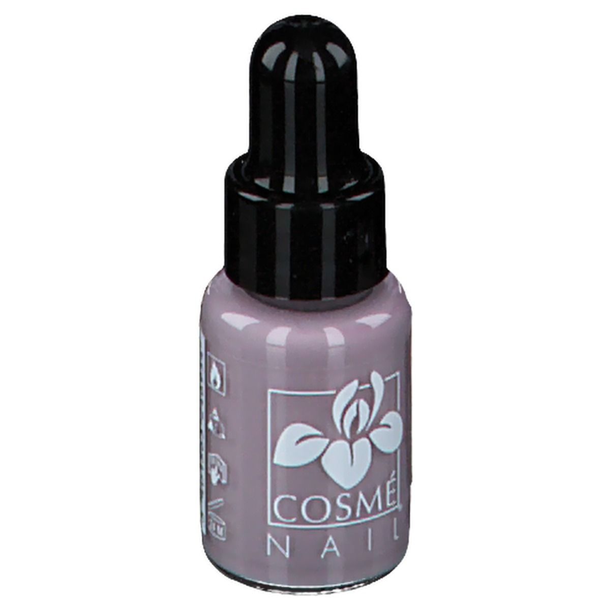 Flacone di smalto con tappo nero. Marchio Cosmé Nail, colore 46.