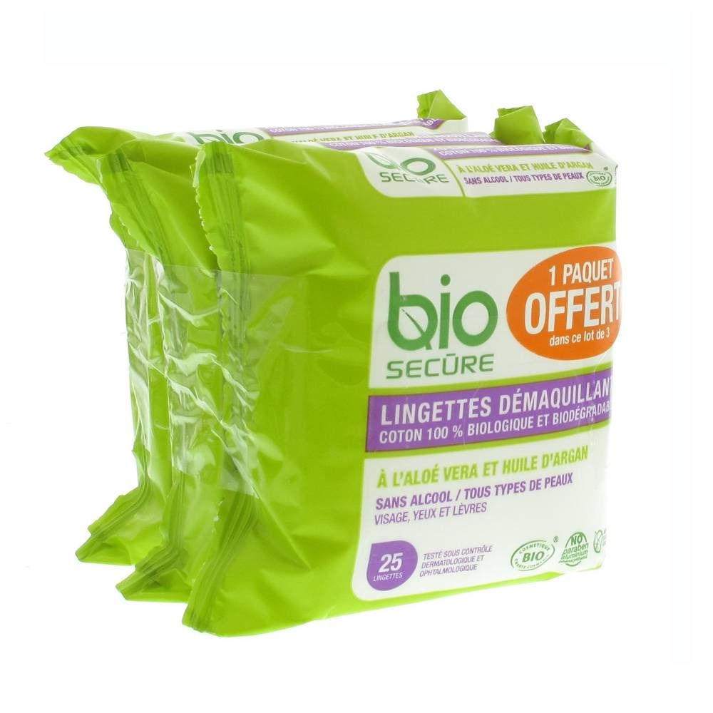 Bio Secure Cleansing Wipes 2+1 For FREE