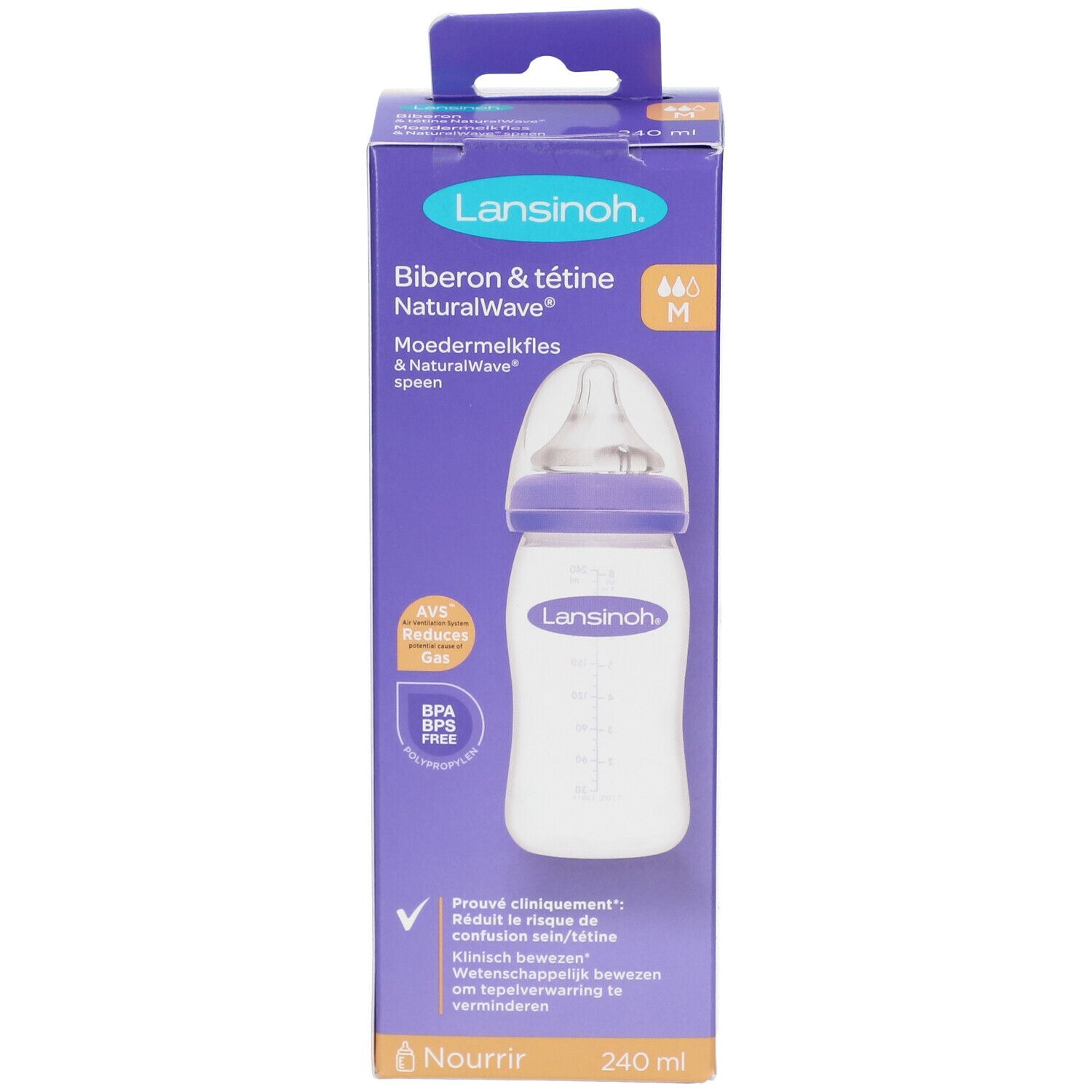 Lansinoh Feeding Bottle + Pacifier Natural Wave