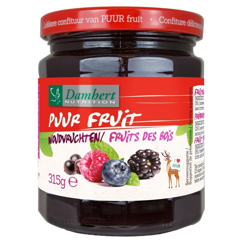 Damhert Confituur Woudvrucht - 100% Fruit (zonder toegevoegde suiker) EN OK