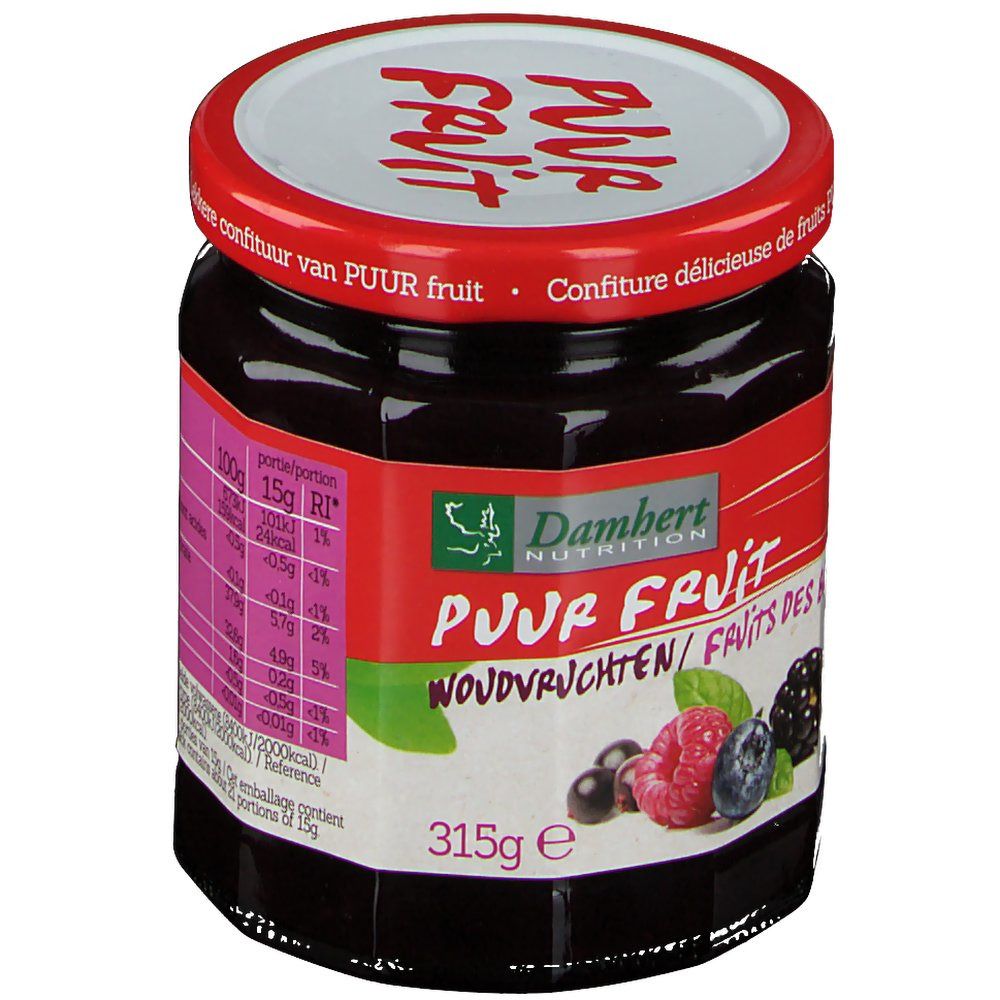 Damhert Confituur Woudvrucht - 100% Fruit (zonder toegevoegde suiker) EN OK