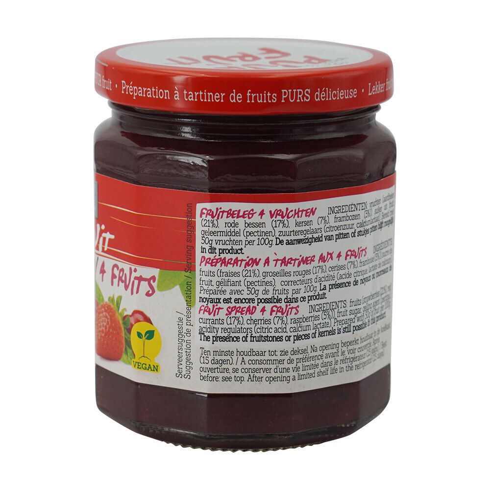 Damhert Confiture 4 fruits 100 % Sans Sucre