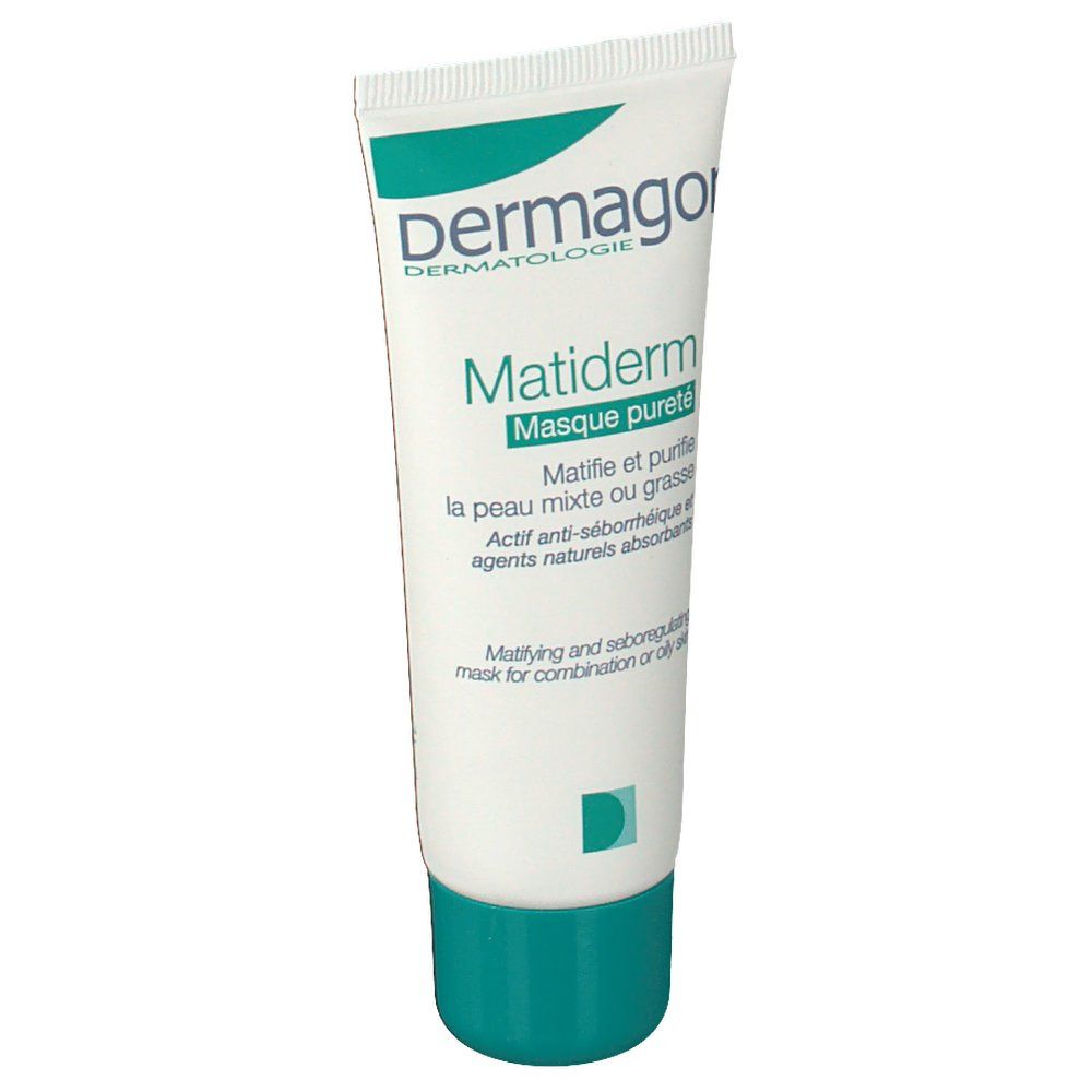 Tubo di crema bianco e verde. Scritte: nome del marchio, nome del prodotto, informazioni in francese.