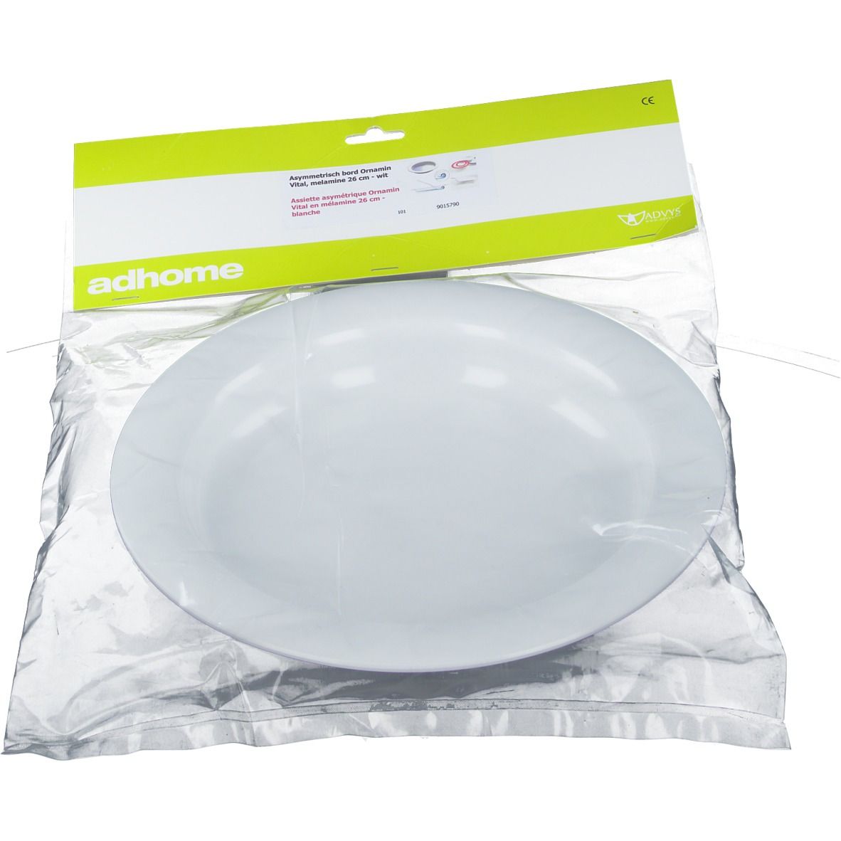 Ornamin Asymmetrisch Eetbord Vital Wit 26 cm 9015790