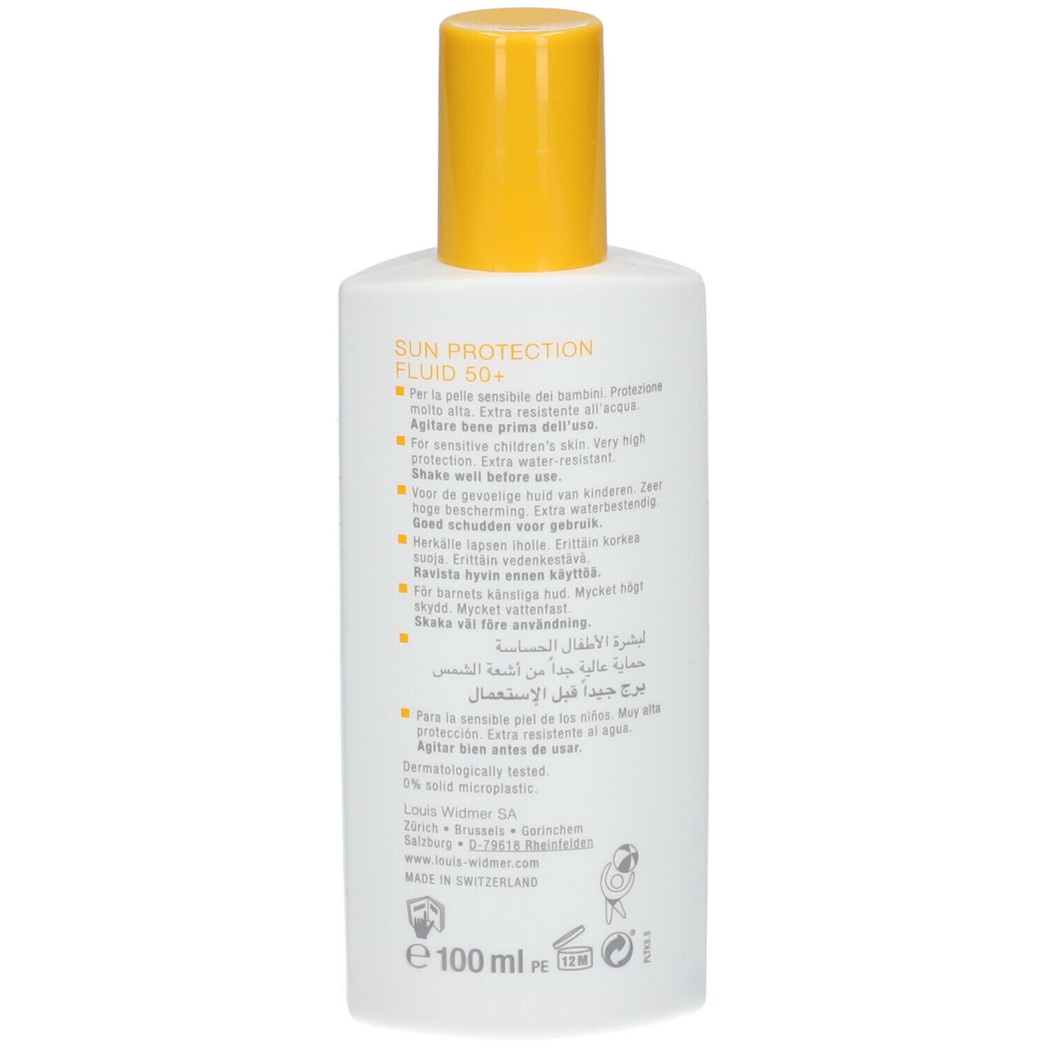 Louis Widmer Kids Sun Protection SPF50 Fluid Without Perfume