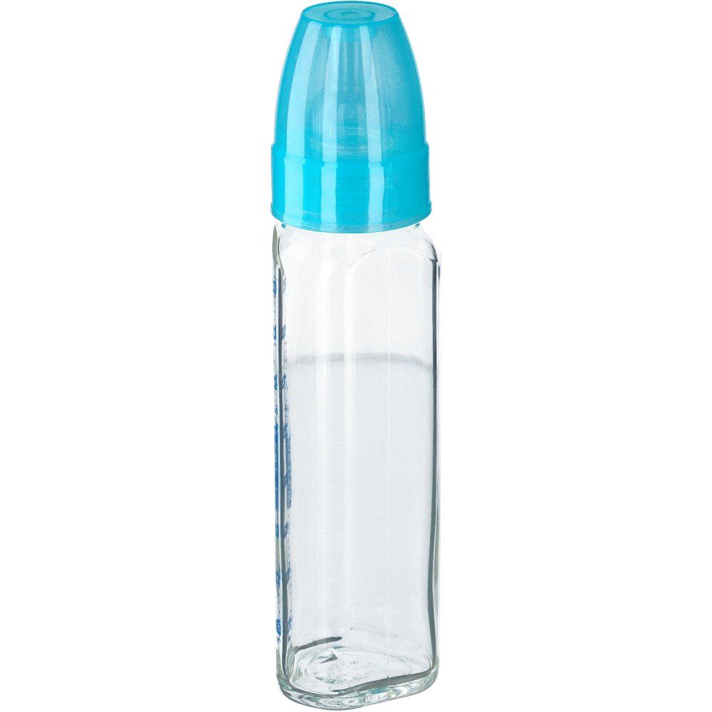 Dodie Glass Feeding Bottle Blue Age 2