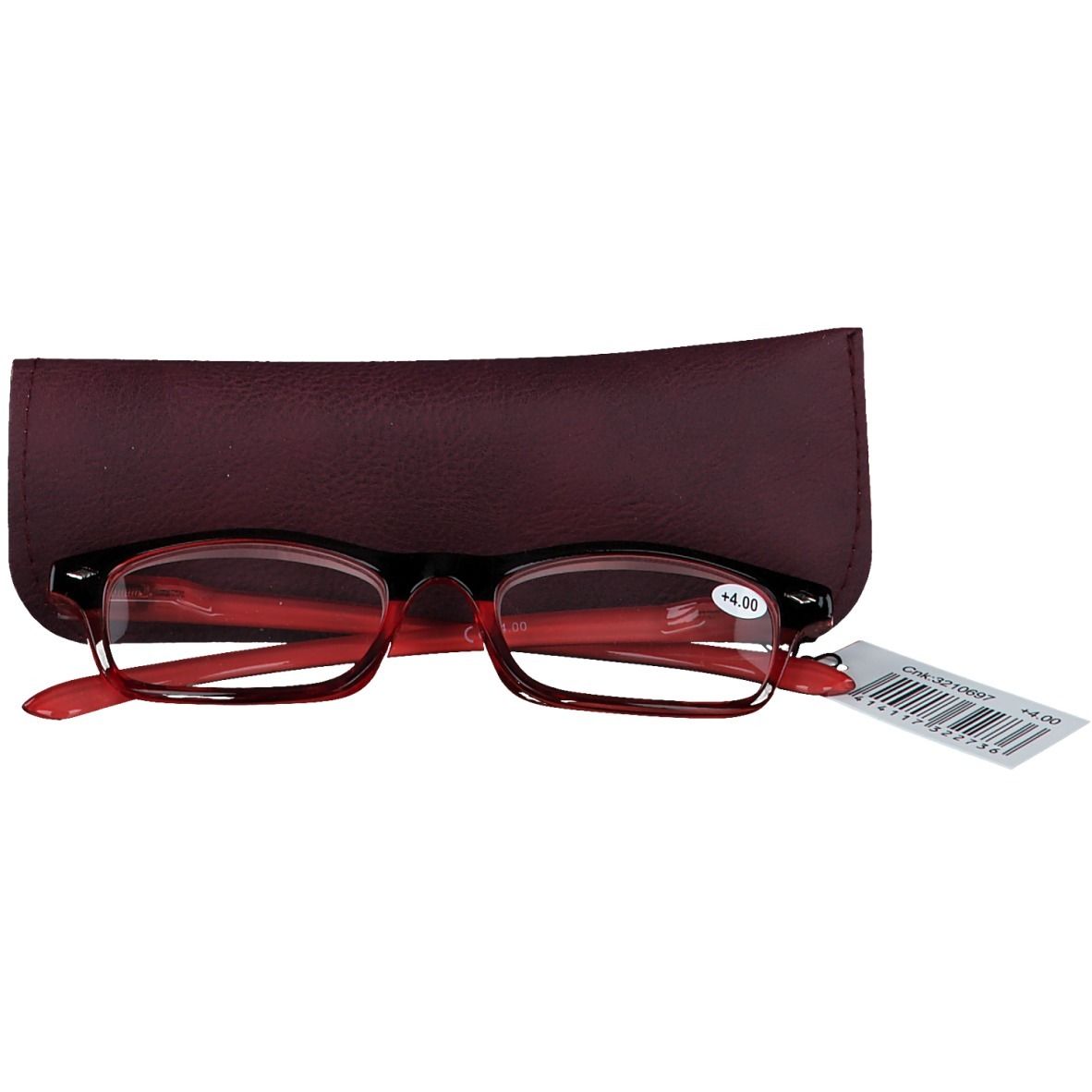 Pharma Glasses Reading Glasses Red +4