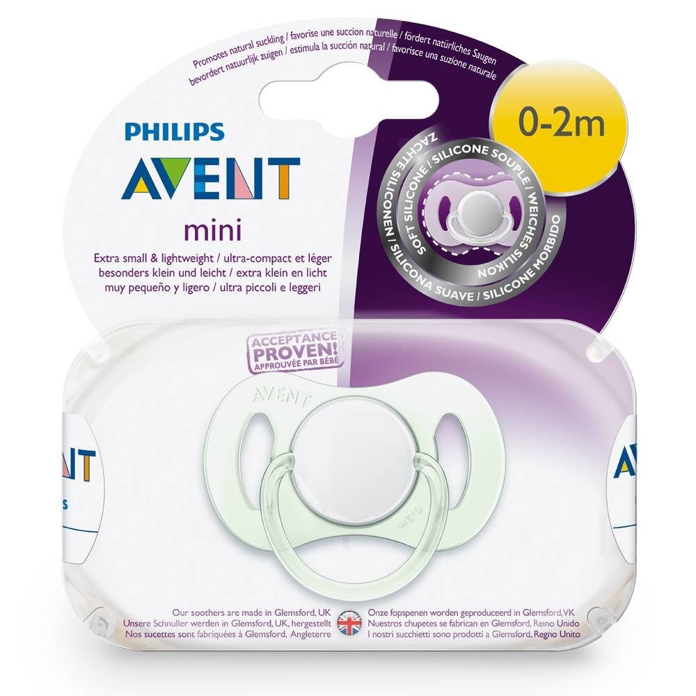 Avent Dummy Mini Unisex 0-2m Single Pack