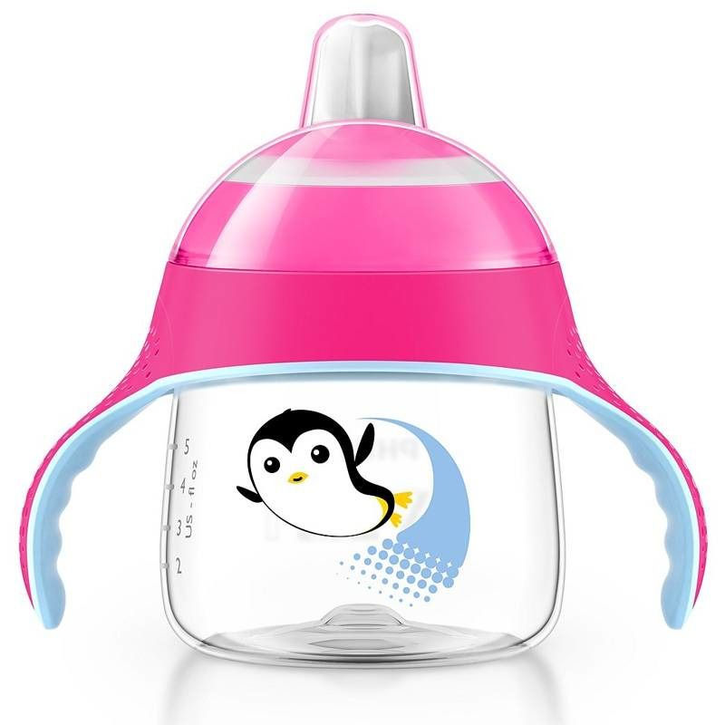 Avent Trink Cup Anti-Leak Pinguin Pink +6m