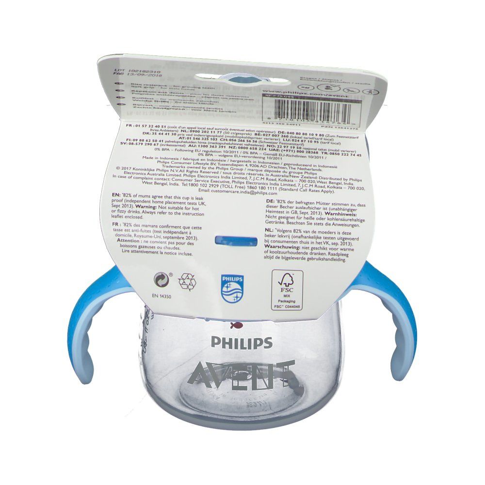 Avent Trink Cup Anti-Leak Pinguin Blue +6m