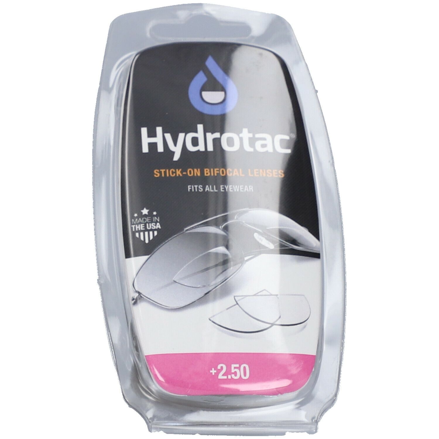 Hydrotac Stick-On Bifocal Lens +2.50