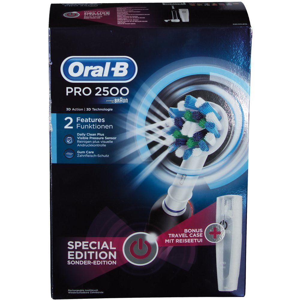Oral B Professional Care 2500 Cross Action Limited Edition Spazzolino Nero
