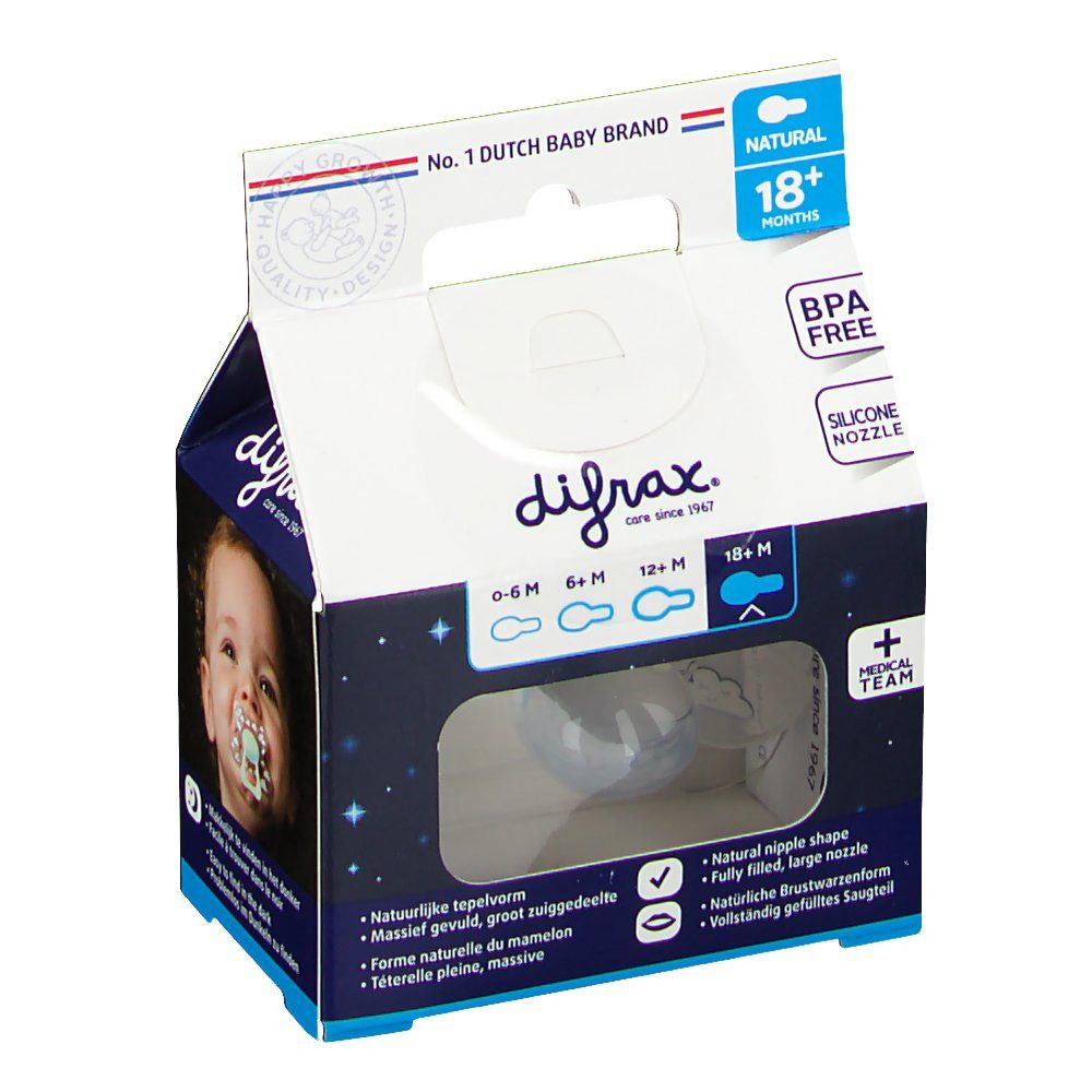 Difrax Soother Natural Night +18m