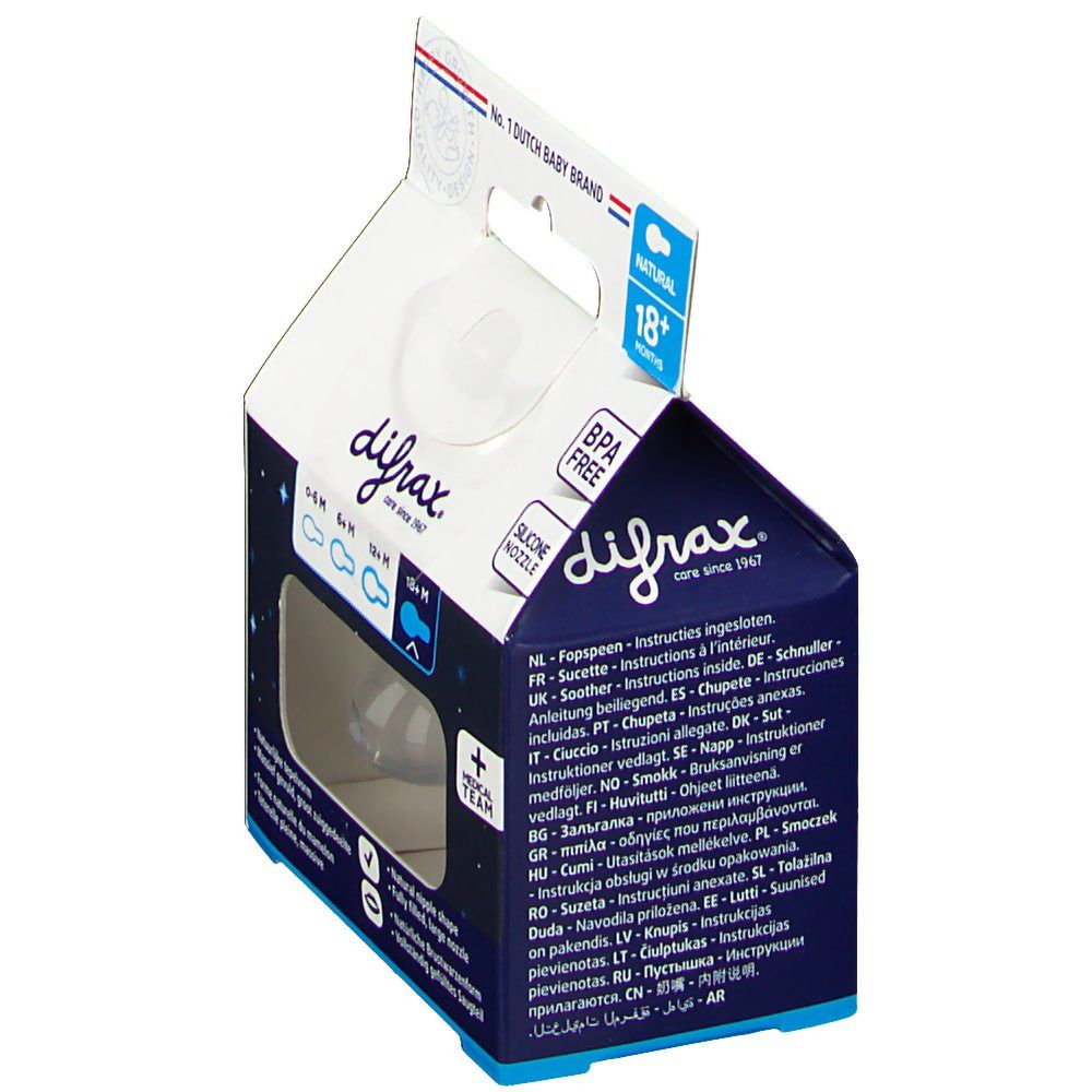 Difrax Soother Natural Night +18m