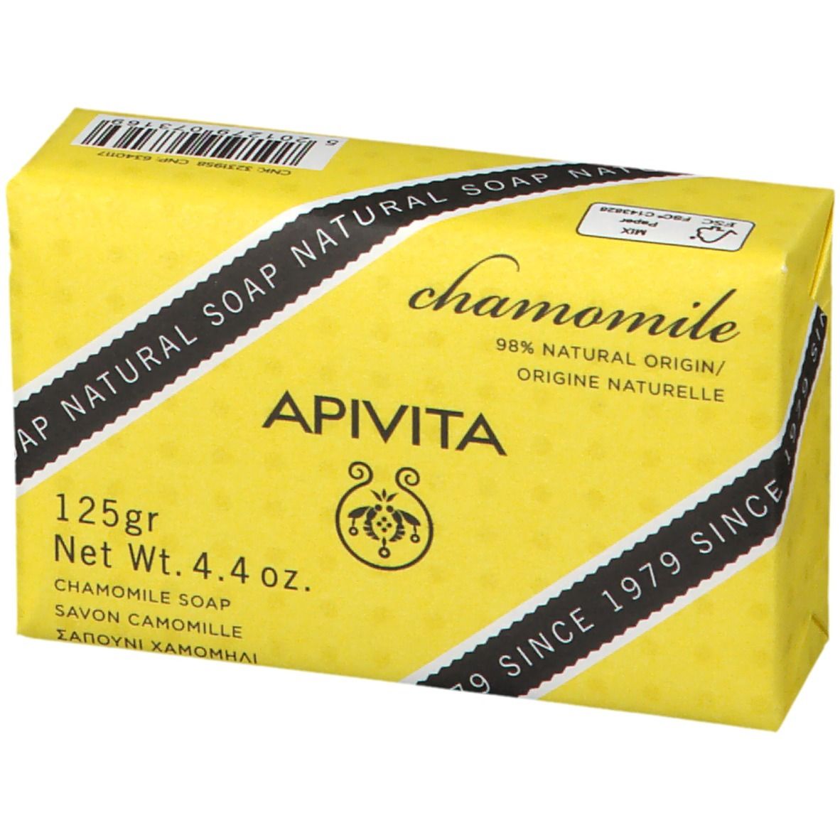 Sapone API VITA alla camomilla, 125g, origine 98% naturale.