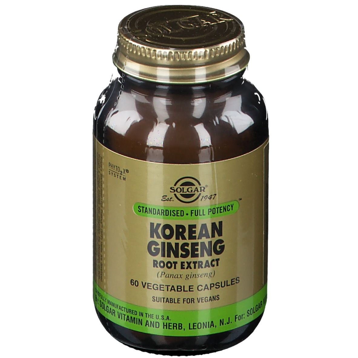 SOLGAR® Ginseng Korean Root Extract 60 pz Redcare
