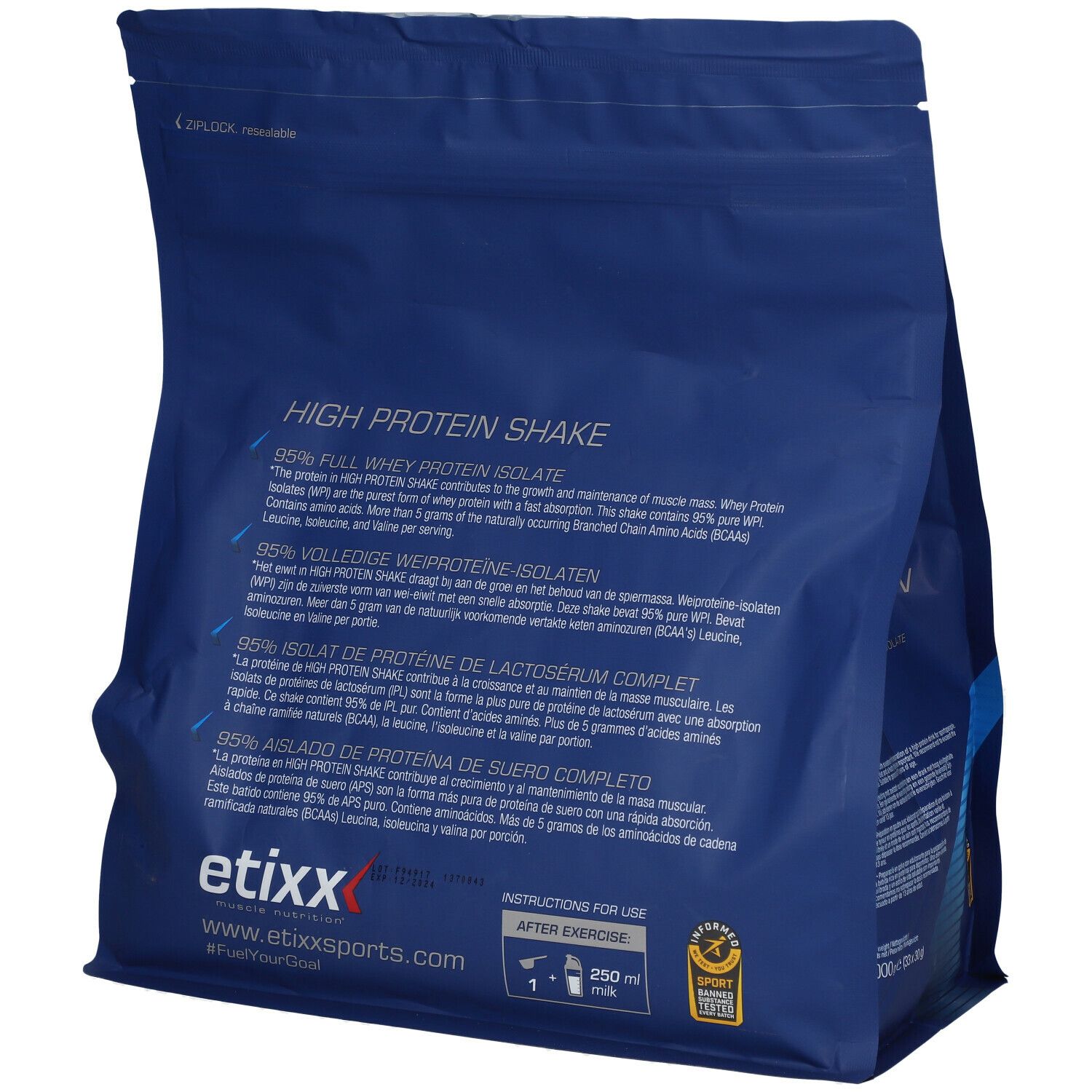 Etixx High Protein Shake Vanille