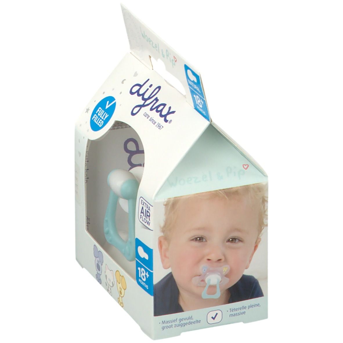 Difrax Pacifier Natural Woezel&Pip +18M