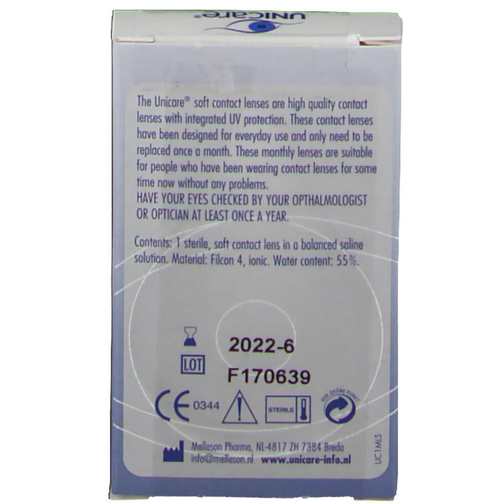 Unicare Soft Monthly Lenses -6,00