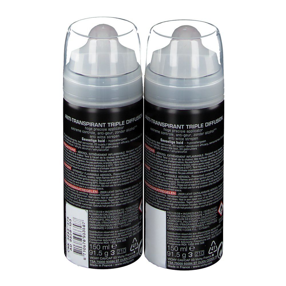 Vichy Homme Deodorant Anti-Transparant  72h Aero Duo