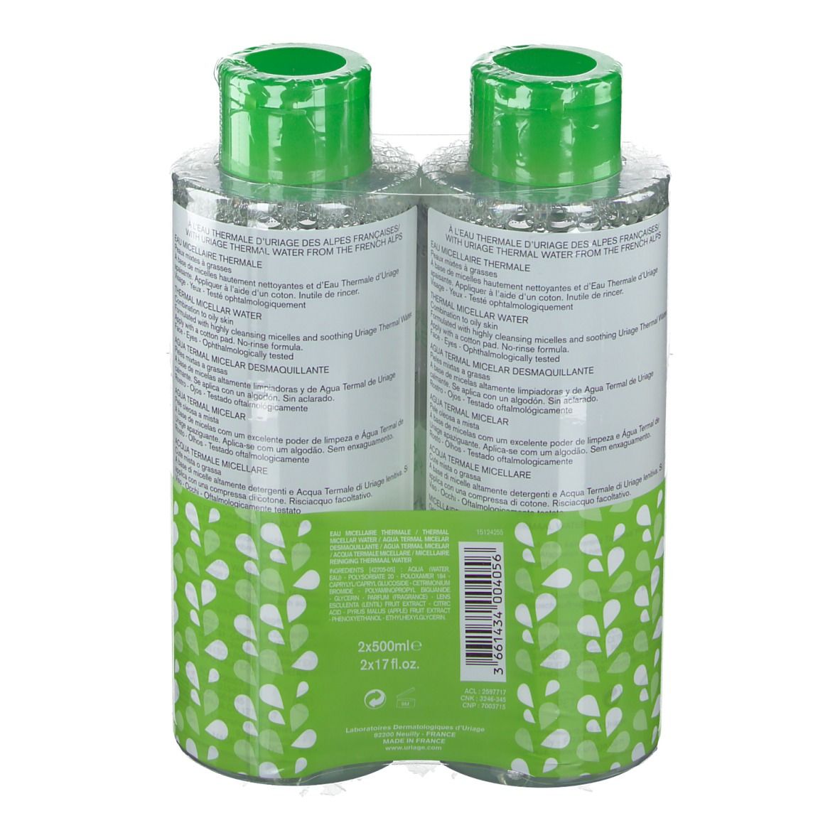 Uriage Acqua Micellare Pelle Termica Grassa & Mista Duo Promo