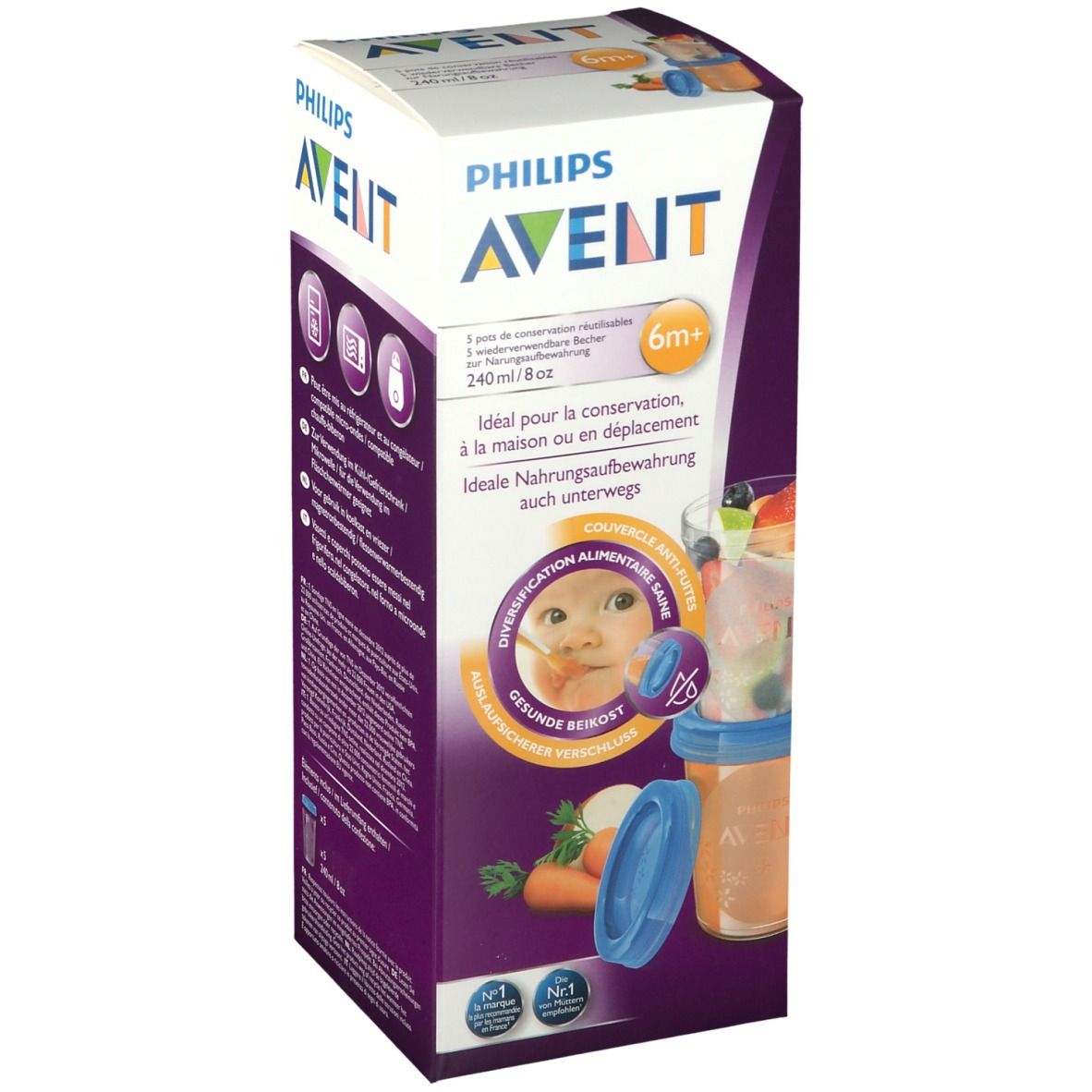 Avent Via Natural Set Storage Cup 240ml
