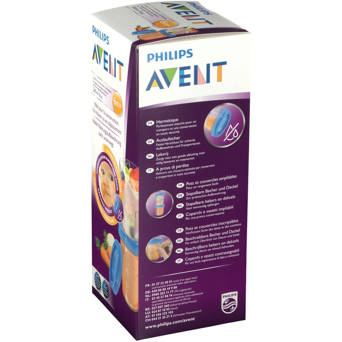 Avent Via Natural Set Storage Cup 240ml