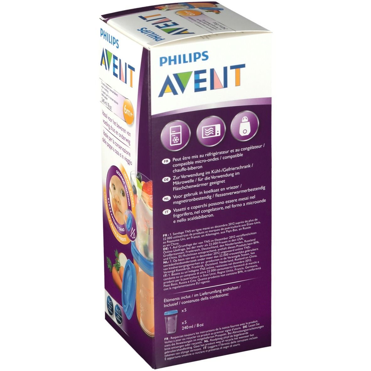 Avent Via Natural Set Storage Cup 240ml