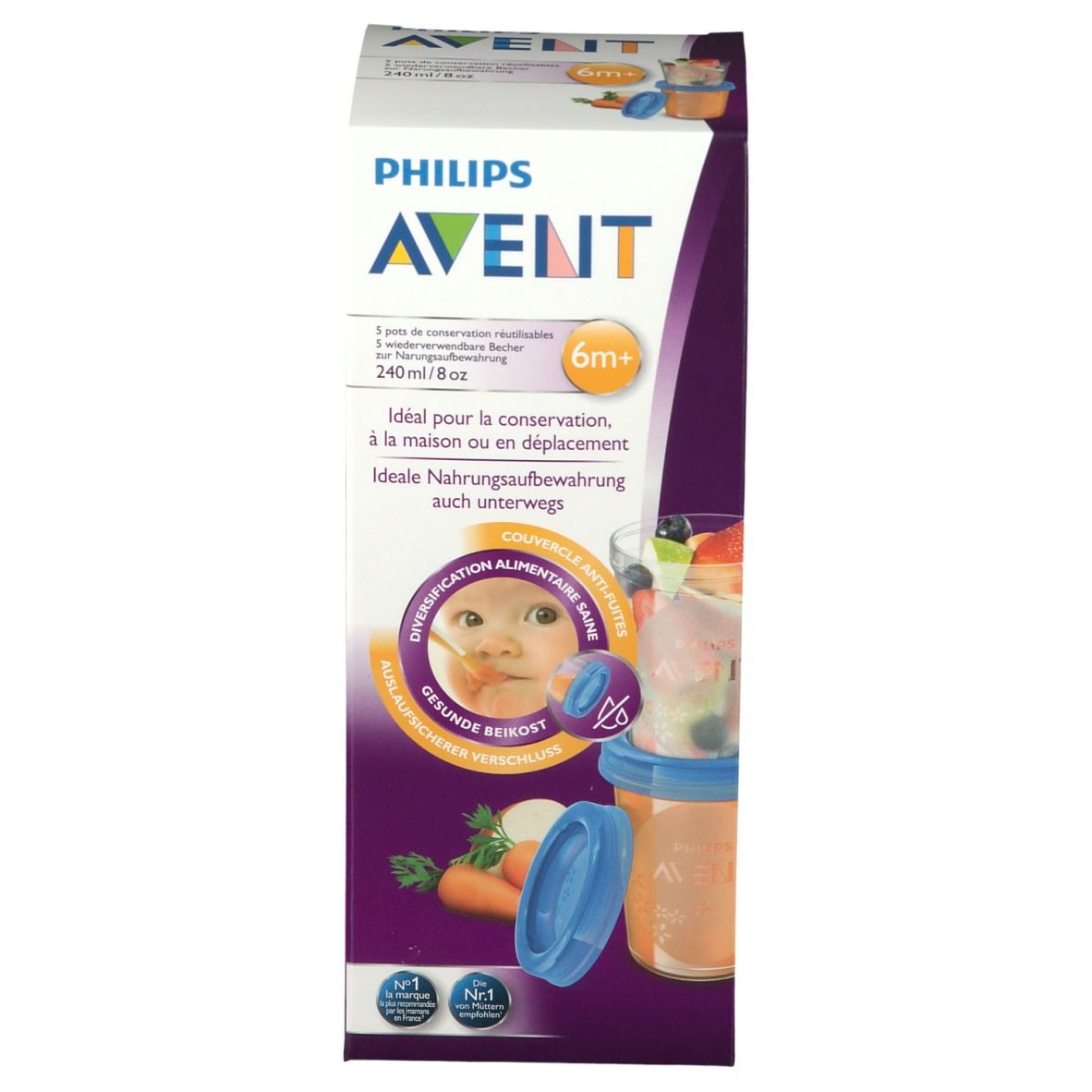 Avent Via Natural Set Storage Cup 240ml