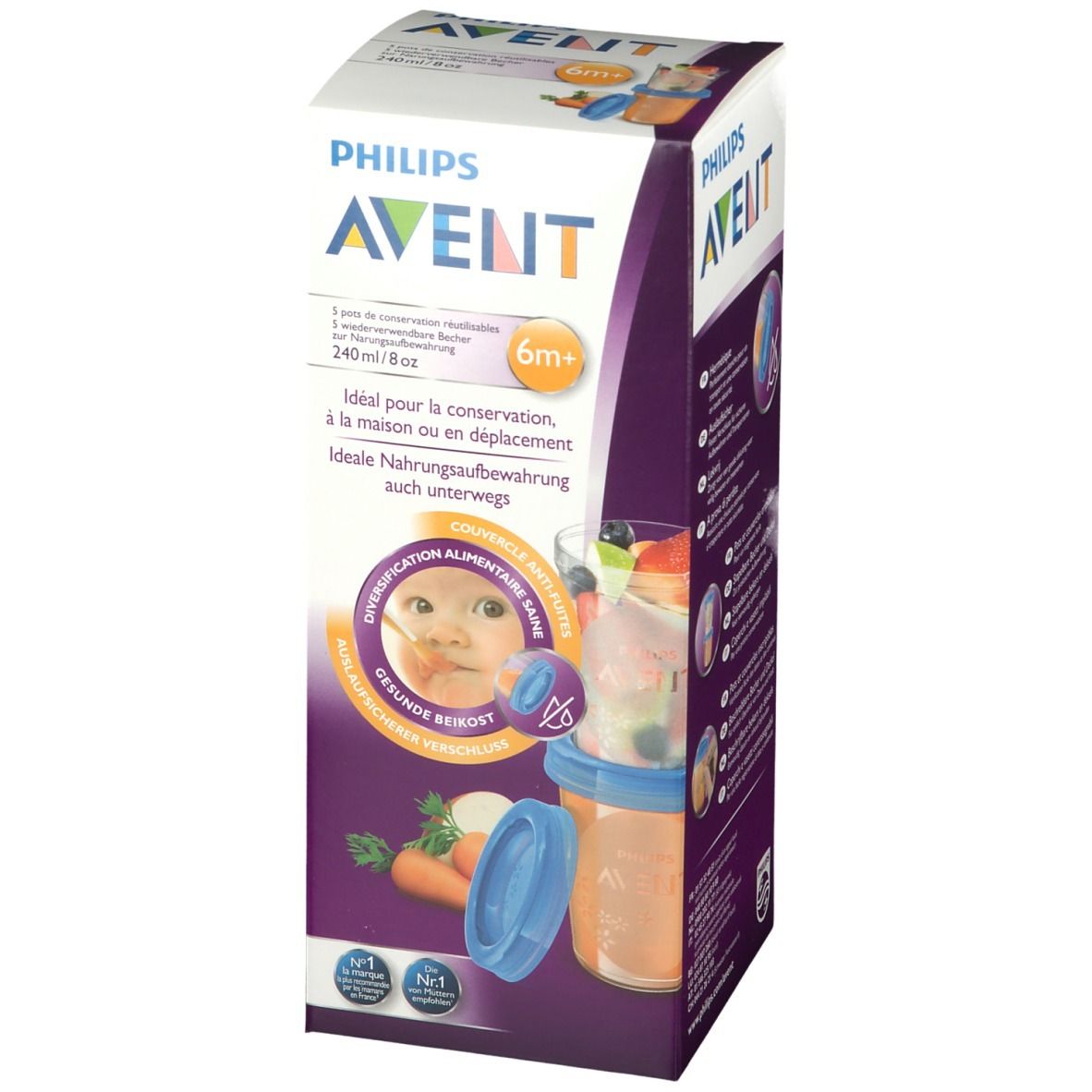 Avent Via Natural Set Storage Cup 240ml