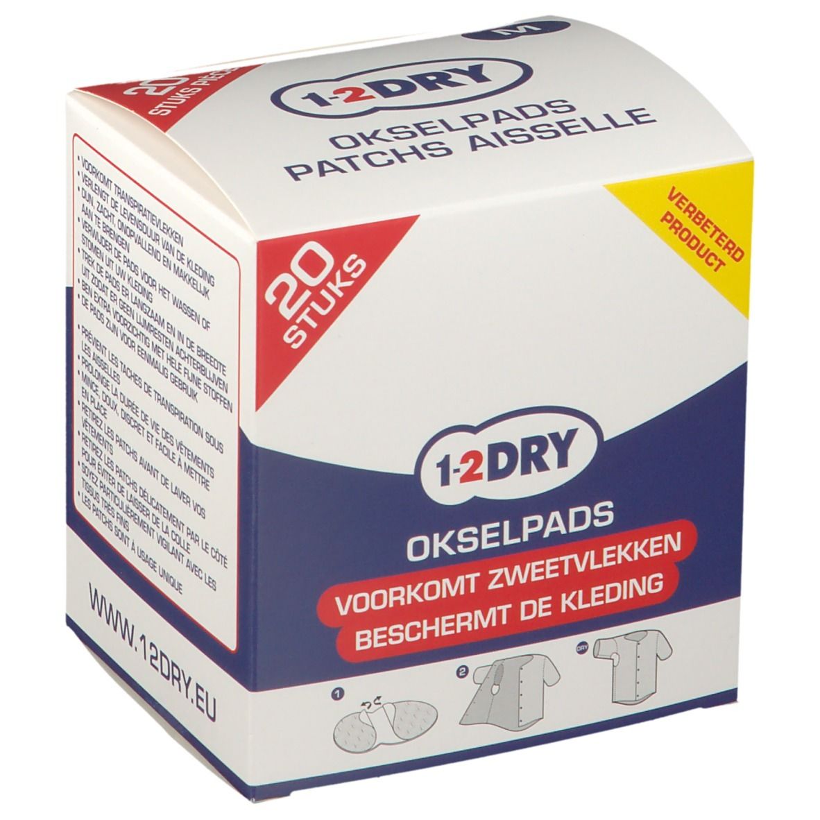 1-2DRY Armpit Pads Medium P2-BX-M