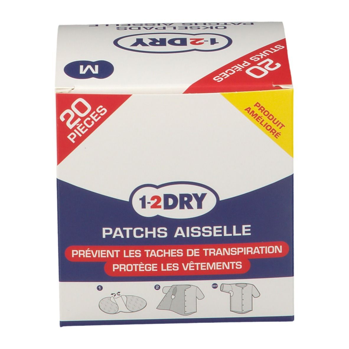 1-2DRY Armpit Pads Medium P2-BX-M