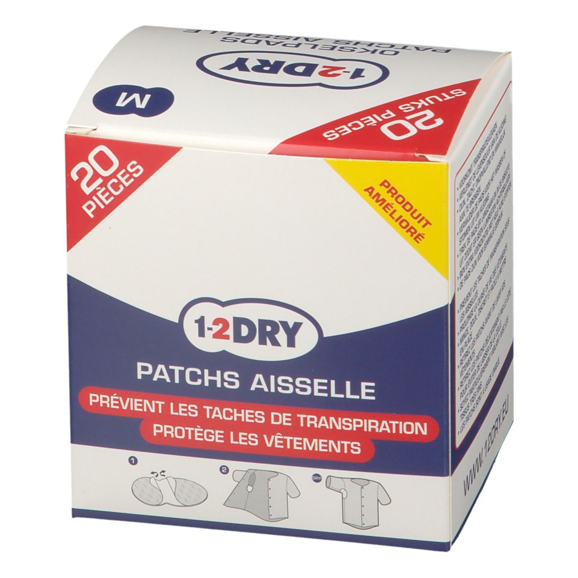 1-2DRY Armpit Pads Medium P2-BX-M