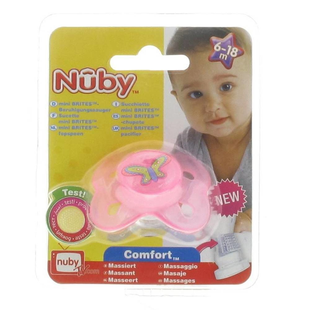 Nuby Pacifier Mini Brites Ovale 6-18m
