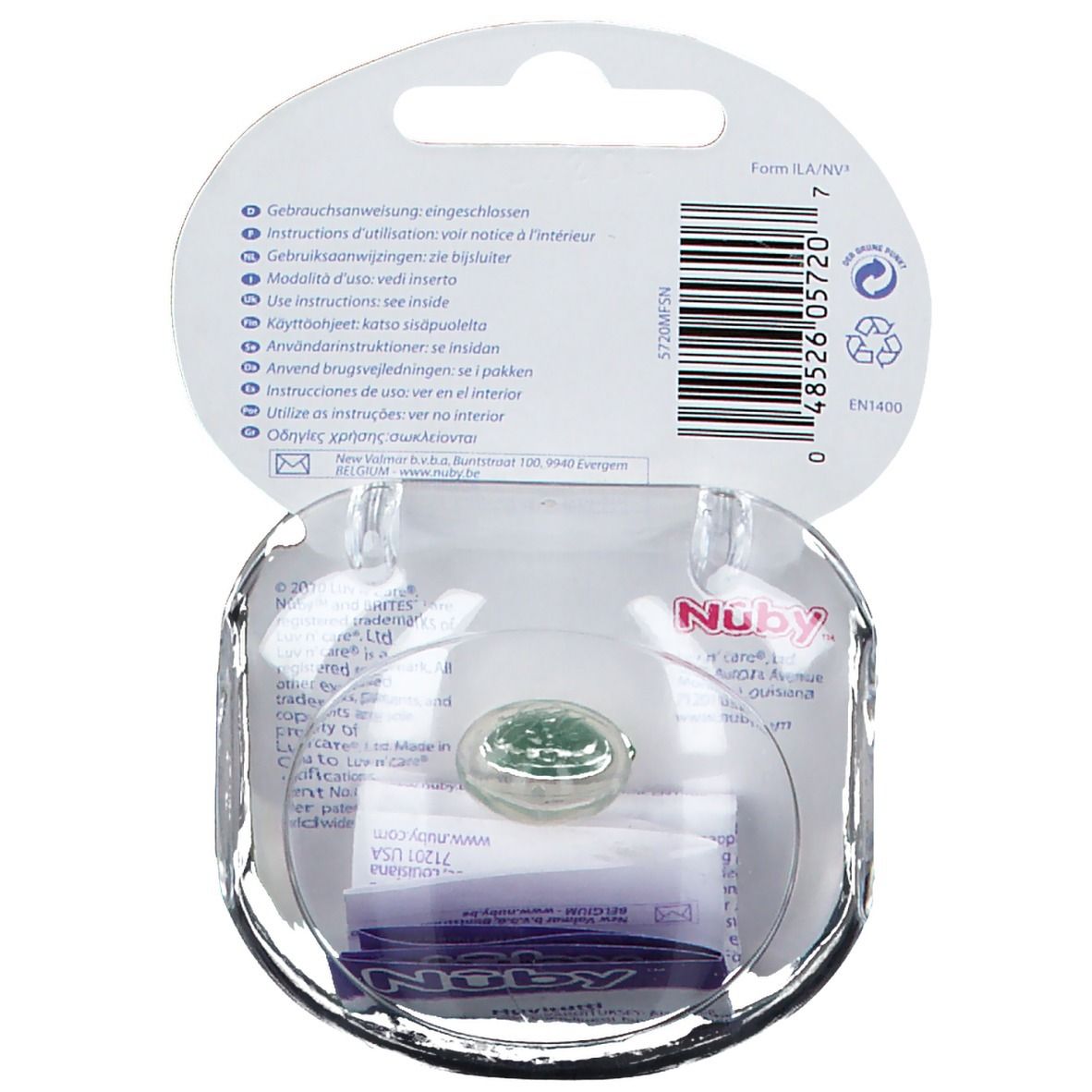 Nuby Pacifier Brites Ovale 6-18m
